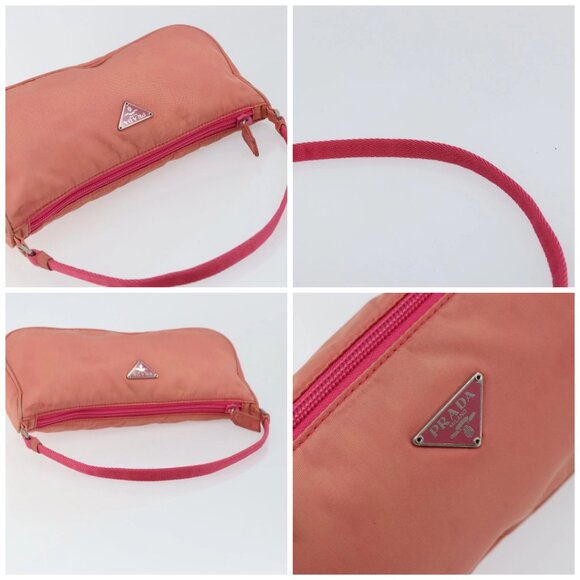 PRADA Accessory Pouch Nylon Pink Silver Auth 147401 - Picture 16 of 16